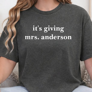 Camiseta Personalizado Está Dando à Noiva Senhora Para Ser