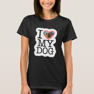 Camiseta Personalizado Eu Adoro Minha Foto De Cachorro