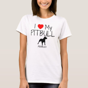 Camiseta Personalizado Eu Amo Meu Pitbull