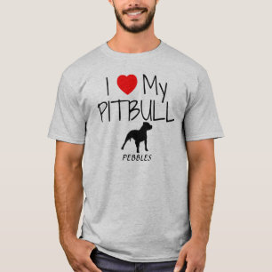 Camiseta Personalizado Eu Amo Meu Pitbull