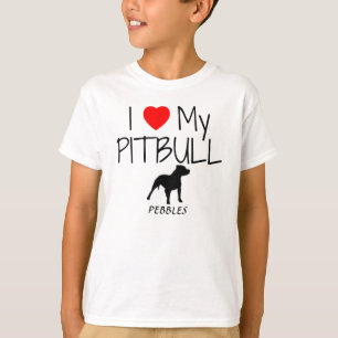 Camiseta Personalizado Eu Amo Meu Pitbull
