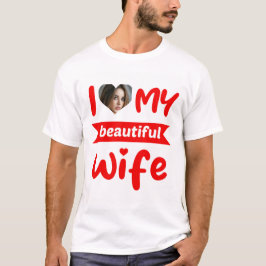 Camiseta Personalizado Eu Amo Minha Linda Esposa