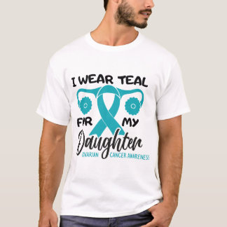 Camiseta Personalizado Eu visto Teal para Minha Filha