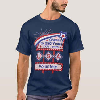 Camiseta Personalizado EUA 250 – Marquee Retro Patriótico