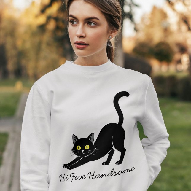 Camiseta Personalizado Gatinho Preto Engraçado Amantes de A (Criador carregado)