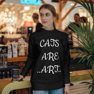 Camiseta Personalizado Gato Engraçado Moderno Cozy Preto Pe