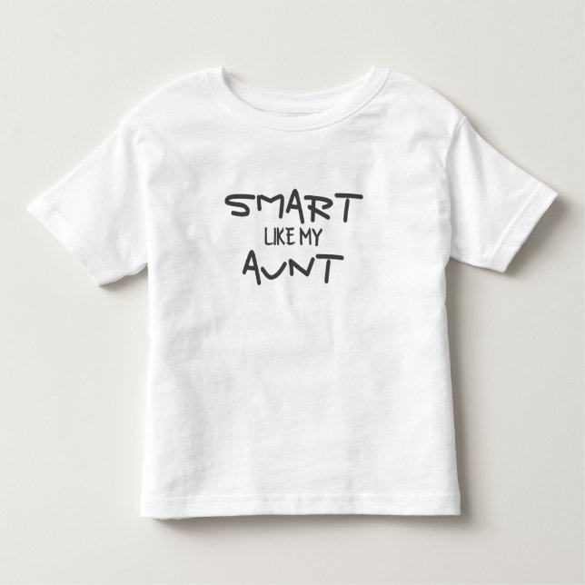 Camiseta PERSONALIZADO Inteligente Engraçado Como Minha Tia (Frente)