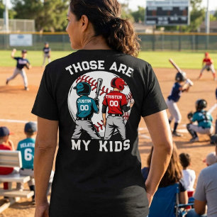 Camiseta Personalizado Mãe de Baseball Meninos Crianças