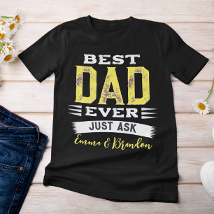 Camiseta Personalizado Melhor Pai Papai Pai Já Pergunte Eng