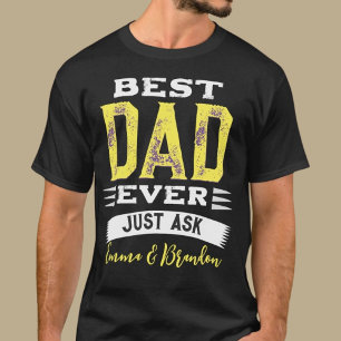 Camiseta Personalizado Melhor Pai Papai Pai Já Pergunte Hum