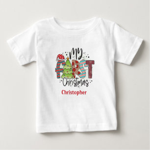 Camiseta Personalizado Meu Primeiro Bebê Presente De Natal