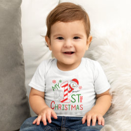 Camiseta Personalizado Meu Primeiro Snowman De Natal