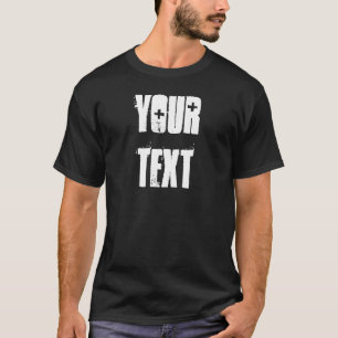 Camiseta Personalizado Moderno Tendência Distressed Texto E
