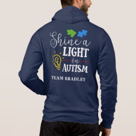 Camiseta Personalizado Mostra Uma Luz no Autismo Equipe Cor