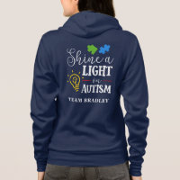 Personalizado Mostra Uma Luz no Autismo Equipe Cor