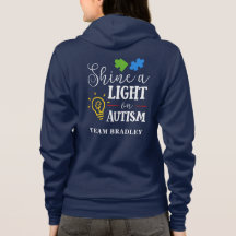 Personalizado Mostra Uma Luz no Autismo Equipe Cor
