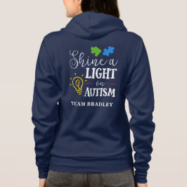 Camiseta Personalizado Mostra Uma Luz no Autismo Equipe Cor