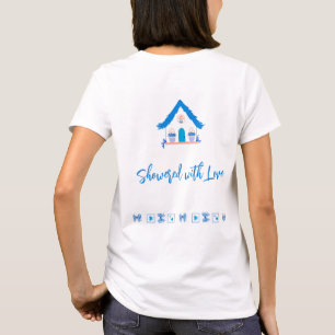 Camiseta Personalizado Mostrado com Chá de fraldas de Amor
