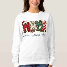 Personalizado Natal Preppy Mama Customizado