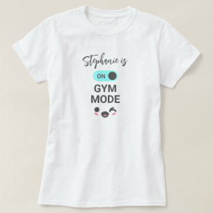 Camiseta Personalizado no Modo Academia Divertido Fofo