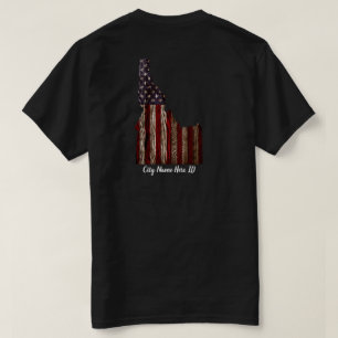 CAMISETA PERSONALIZADO - NOME DA CIDADE - IDAHO PATRIOT BUR