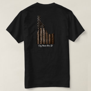 CAMISETA PERSONALIZADO - NOME DA CIDADE - IDAHO PATRIOT BUR