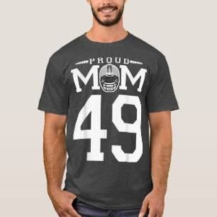 Camiseta Personalizado Número 49 De Futebol Orgulhoso Mãe P