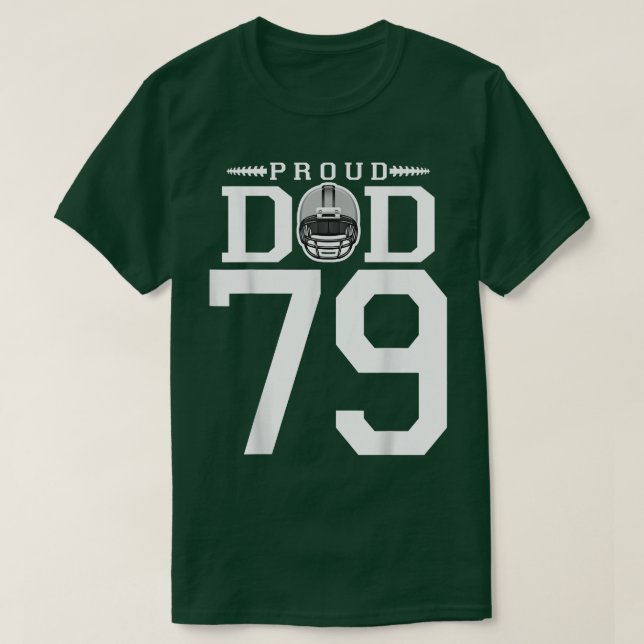 Camiseta Personalizado número 79 do Pai de futebol orgulhos (Frente do Design)