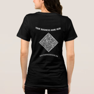 Camiseta Personalizado o Código QR e a Empresa de Texto Per