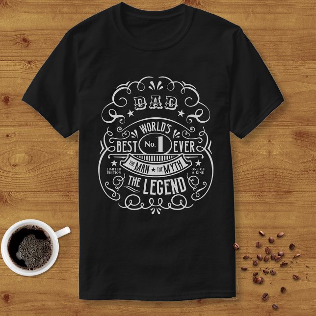 Camiseta Personalizado o Pai de Legenda do Homem de Etiquet (Criador carregado)