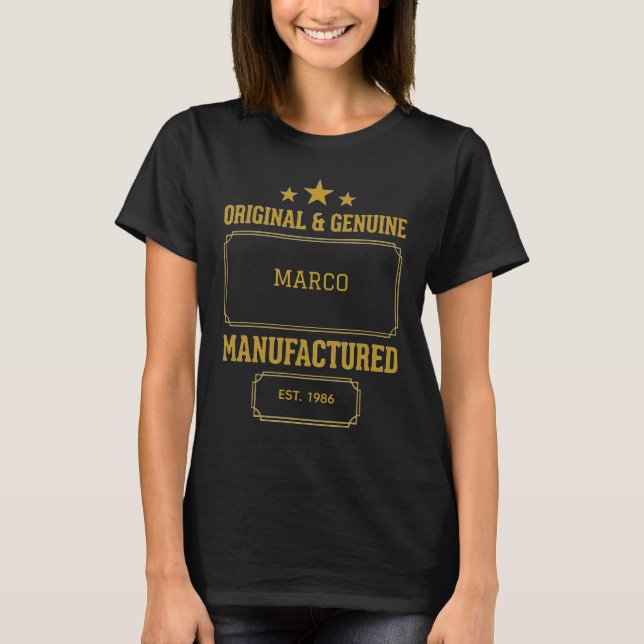 Camiseta Personalizado Original & Verdadeiro Aniversário (Frente)