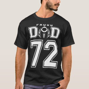 Camiseta Personalizado Pai de futebol orgulhoso número 72 p