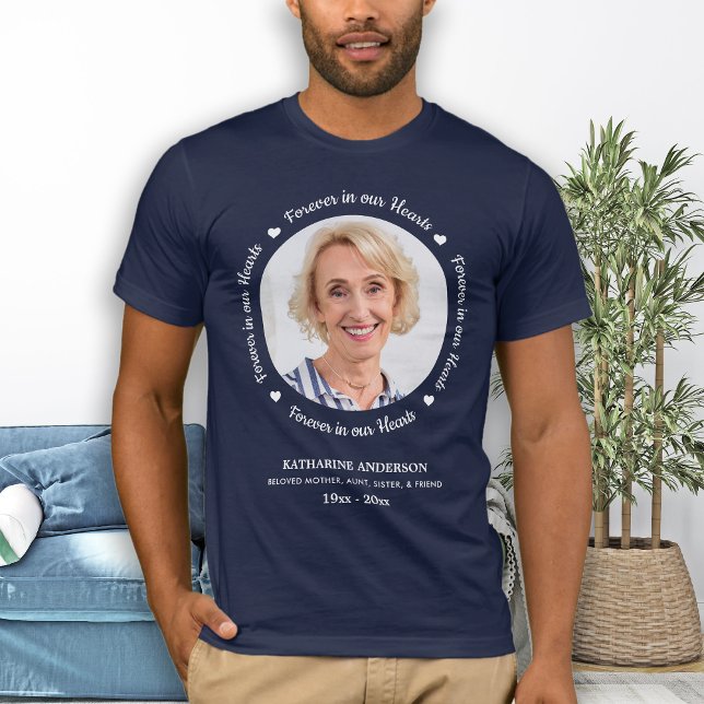 Camiseta Personalizado Para Sempre Em Nossos Corações Foto  (Criador carregado)