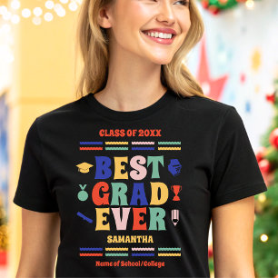 Camiseta Personalizado Retro Melhor Graduado de Todos os Te