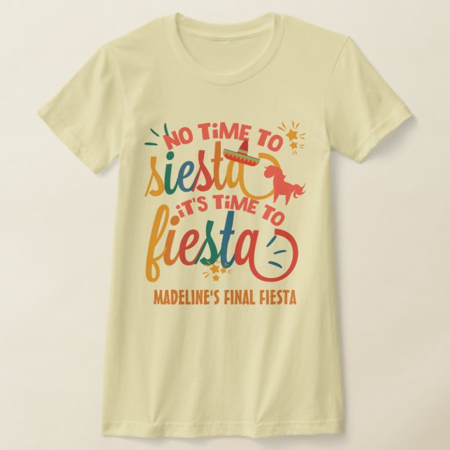 Camiseta Personalizado sem tempo para Siesta É hora de Fies (Postura )