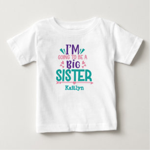 Camiseta Personalizado, serei uma Irmã Grande