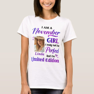 Camiseta Personalizado Sou Uma Rapariga De Novembro ComCust