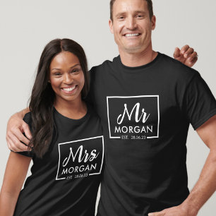 Camiseta PERSONALIZADO Sr. e Sra. casal personalizado
