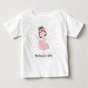 Camiseta Personalizado Tutu Cute Ballerina Primeiro Ba De A