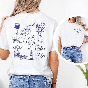 Camiseta Personalizado Vamos para Roma Itália Férias em Fam
