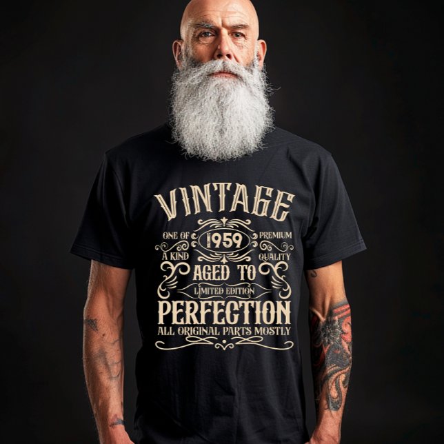 Camiseta Personalizado vintage 65º aniversário tema uísque (Criador carregado)