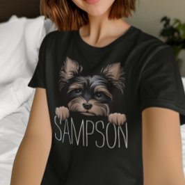 Camiseta Personalizado Yorkie Yorkshire Terrier Dog Name