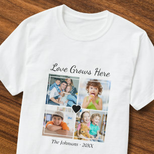Camiseta Personalizar 4 Nome da Família Fotográfica O Amor 