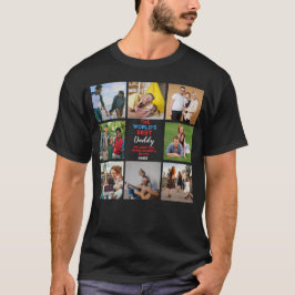Camiseta Personalizar 8 imagens O melhor Pai do mundo com n