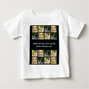 Camiseta Personalizar a colagem de fotos e enviar uma camis