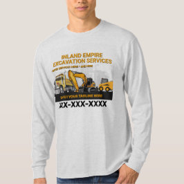 Camiseta Personalizar a construção do contratante geral de 