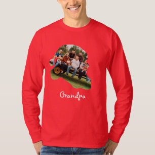 Camiseta Personalizar a foto de forma do Papai Noel da famí