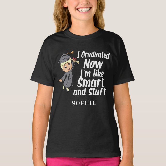 Camiseta Personalizar a Gag de Graduação I Nome do Cartoon  (Frente)