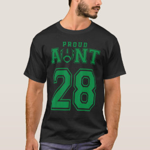 Camiseta Personalizar a Tia de Futebol Orgulhosa Número 28