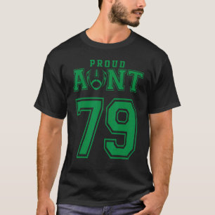Camiseta Personalizar a Tia de Futebol Orgulhosa Número 79